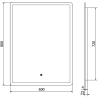 Mexen Navia apšviestas vonios veidrodis 60 x 80 cm, LED 6000K, apsauga nuo garų - 9803-060-080-611-00