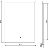 Mexen Navia vonios veidrodis su apšvietimu 60 x 80 cm, LED 6000K, antifog - 9803-060-080-611-00