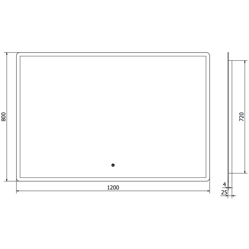 Mexen Navia veidrodžiai su apšvietimu 120 x 80 cm, LED 6000K, nuo rasos apsauga - 9803-120-080-611-00