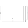 Mexen Navia apšviestas vonios veidrodis 120 x 80 cm, LED 6000K, apsauga nuo garų - 9803-120-080-611-00