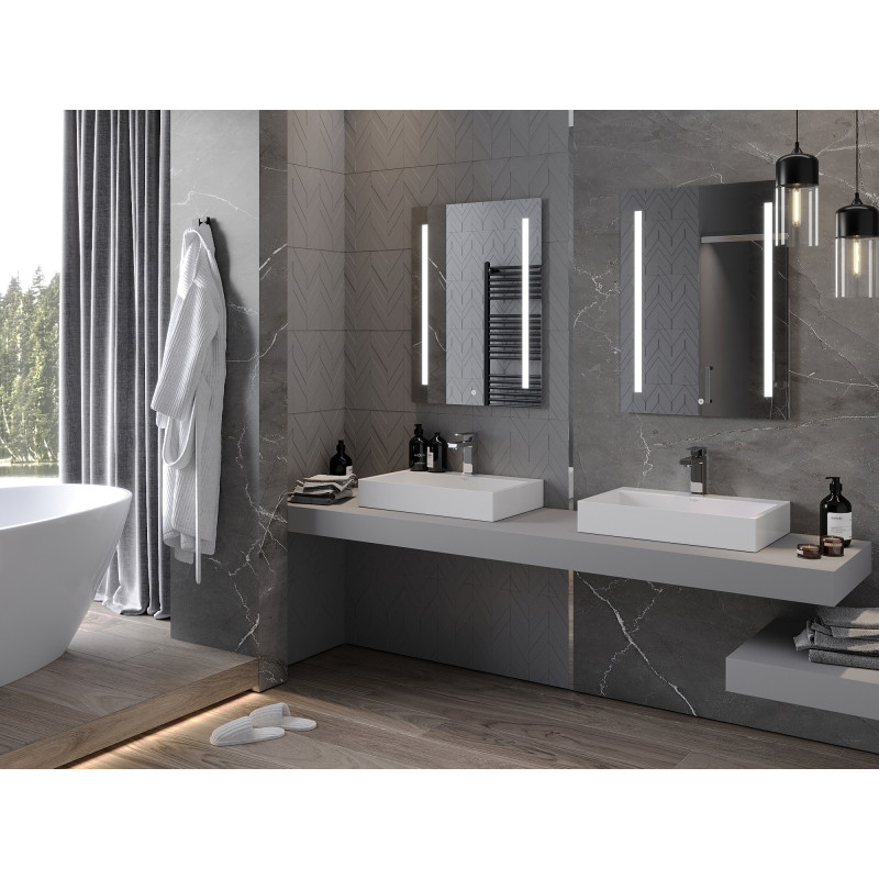 Mexen Remi apšviestas vonios veidrodis 60 x 80 cm, LED 6000K, priešrūkinis - 9804-060-080-611-00
