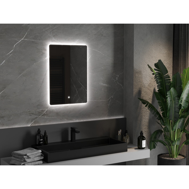 Mexen Sun vonios veidrodis su apšvietimu 50 x 70 cm, LED 6000K, apsauga nuo rasojimo - 9807-050-070-611-00