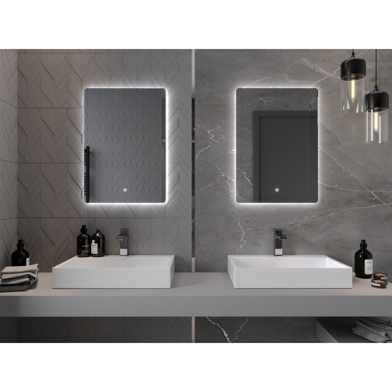 Mexen Sun vonios veidrodis su apšvietimu 50 x 70 cm, LED 6000K, apsauga nuo rasojimo - 9807-050-070-611-00