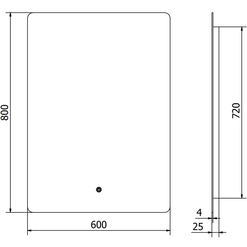 Mexen Sun apšviestas vonios veidrodis 60 x 80 cm, LED 6000K, antibukas - 9807-060-080-611-00