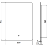 Mexen Sun veidrodinis vonios veidrodis su apšvietimu 60 x 80 cm, LED 6000K, anti-rūkas - 9807-060-080-611-00