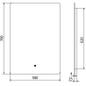 Mexen Sun vonios veidrodis su apšvietimu 50 x 70 cm, LED 6000K, apsauga nuo rasojimo - 9807-050-070-611-00