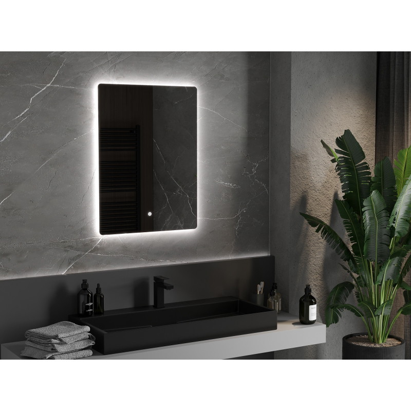 Mexen Sun apšviestas vonios veidrodis 60 x 80 cm, LED 6000K, antibukas - 9807-060-080-611-00