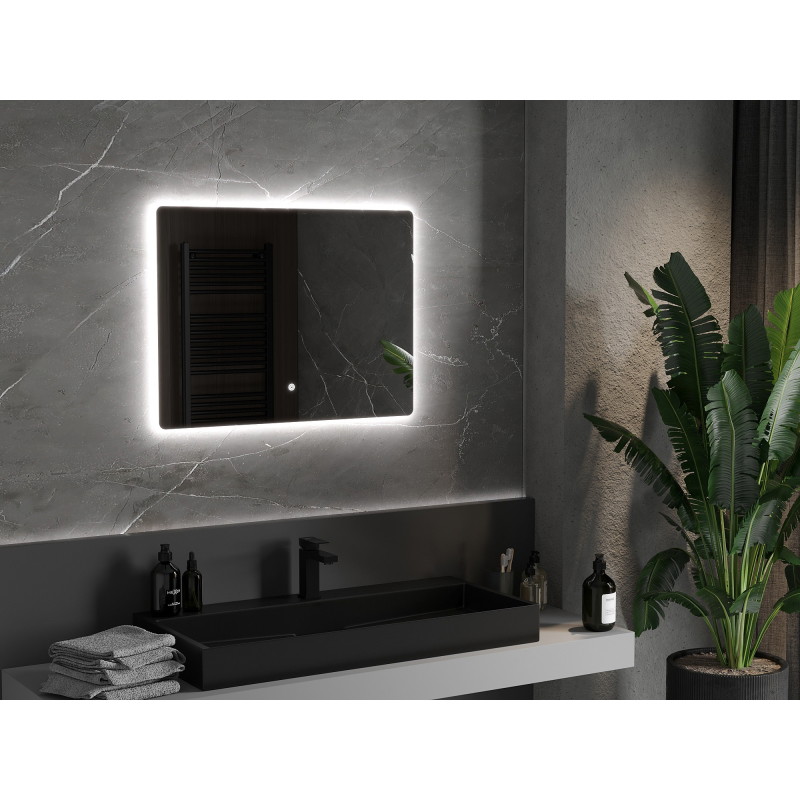 Mexen Sun apšviestas vonios veidrodis 80 x 60 cm, LED 6000K, apsauga nuo rasojimo - 9807-080-060-611-00