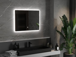 Mexen Sun apšviestas vonios veidrodis 80 x 60 cm, LED 6000K, apsauga nuo garų - 9807-080-060-611-00