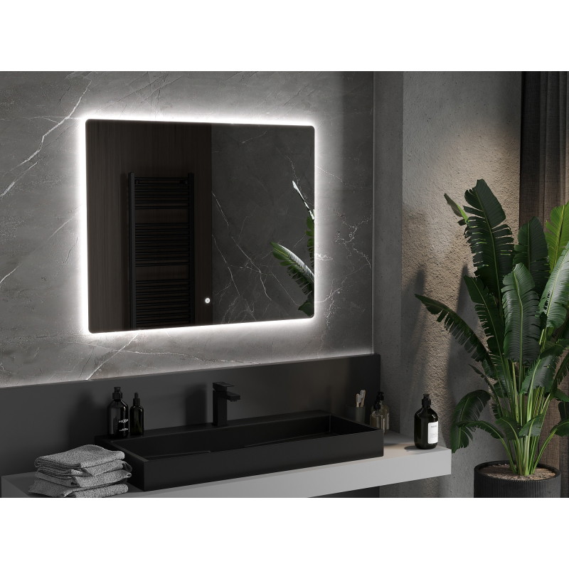 Mexen Sun vonios veidrodis su apšvietimu 100 x 80 cm, LED 6000K, anti-rūkas - 9807-100-080-611-00