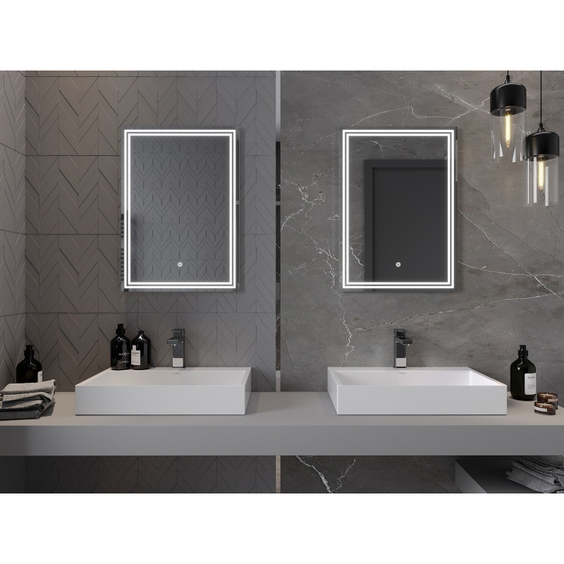 Mexen Taco 50 x 70 cm apšviestas vonios veidrodis, LED 6000K, anti-rasas - 9805-050-070-611-00
