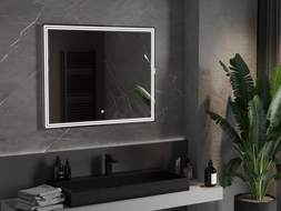 Mexen Taco apšviestas vonios veidrodis 100 x 80 cm, LED 6000K, apsauga nuo garų - 9805-100-080-611-00