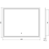 Mexen Taco apšviestas vonios veidrodis 100 x 80 cm, LED 6000K, apsauga nuo garų - 9805-100-080-611-00