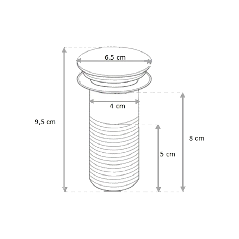 Mexen kištukas klik-klak apvalus, mėlynas keramikinis matinis - 79910-42