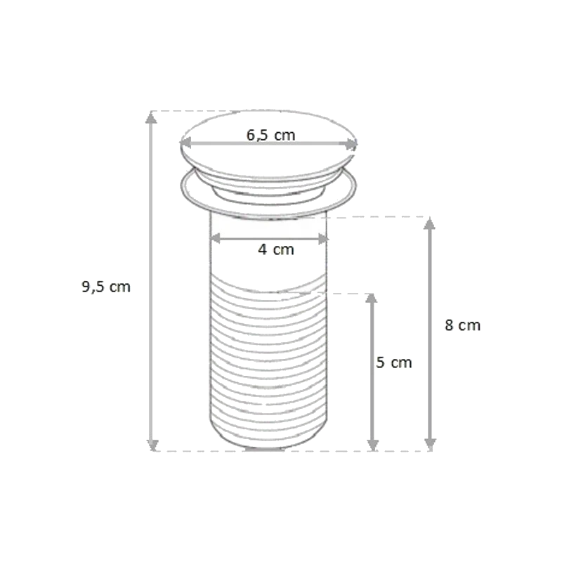 Mexen apvalus paspaudžiamasis kamštis, mėlynas keraminis matinis - 79910-49