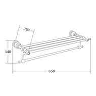 Mexen Estela rankšluosčių lentyna, auksinė - 7011520-50