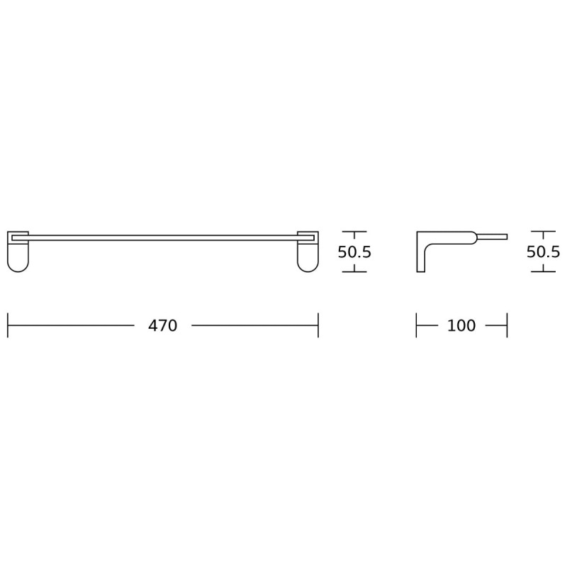 Mexen Lea pakabinama stiklinė lentyna, auksinė - 7026037-50