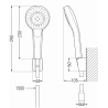 Mexen Sabre R05 vonios sistemos komplektas, juodas - 72103R05-70