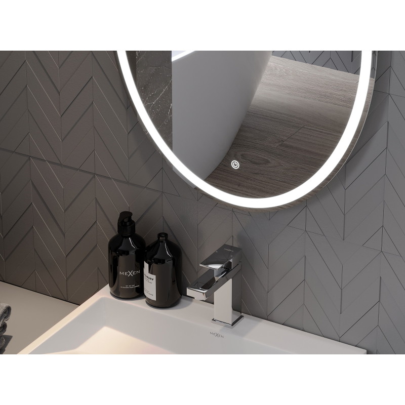 Mexen Elz apšviestas vonios veidrodis 60 x 80 cm, LED 6000K, anti-rūkas - 9802-060-080-611-00