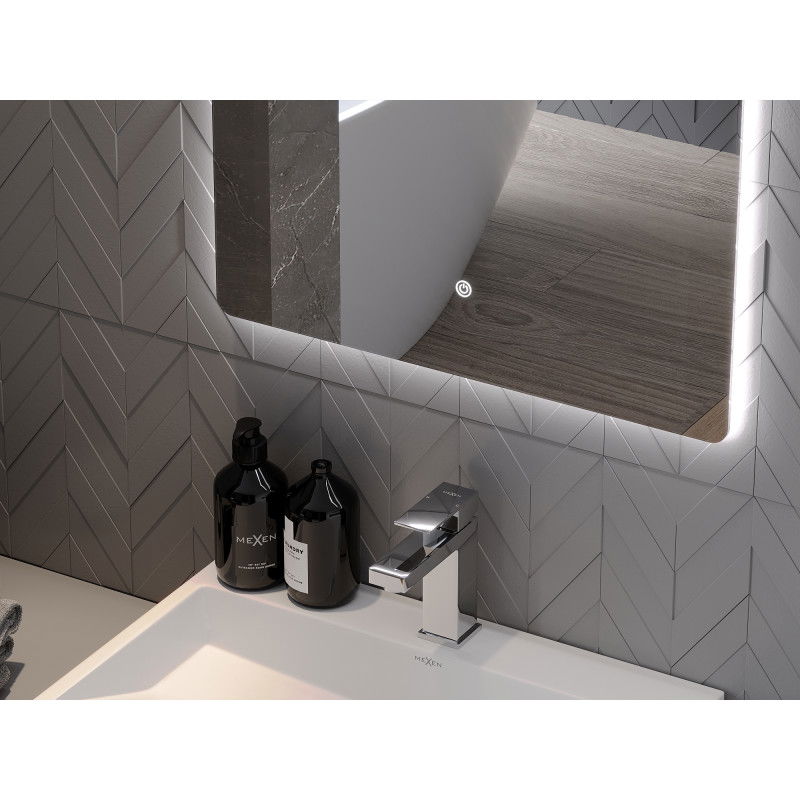Mexen Sun apšviestas vonios veidrodis 50 x 70 cm, LED 6000K, apsauga nuo rasojimo - 9807-050-070-611-00