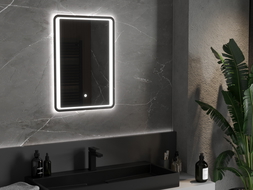 Mexen Zusa apšviestas vonios veidrodis 50 x 70 cm, LED 6000K, apsauga nuo garų - 9808-050-070-611-00