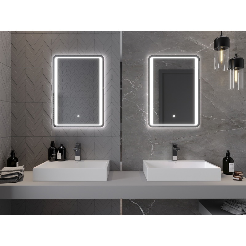 Mexen Zusa apšviestas vonios veidrodis 50 x 70 cm, LED 6000K, nuo rasojimo - 9808-050-070-611-00