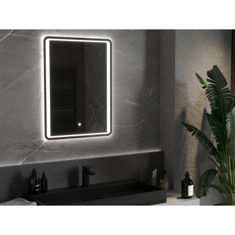 Mexen Zusa vonios veidrodis su apšvietimu 60 x 80 cm, LED 6000K, antidulkės - 9808-060-080-611-00