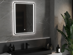 Mexen Zusa apšviestas vonios veidrodis 60 x 80 cm, LED 6000K, apsauga nuo garų - 9808-060-080-611-00