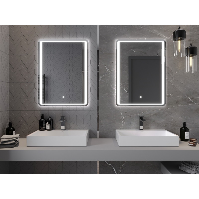 Mexen Zusa vonios veidrodis su apšvietimu 60 x 80 cm, LED 6000K, antifog - 9808-060-080-611-00