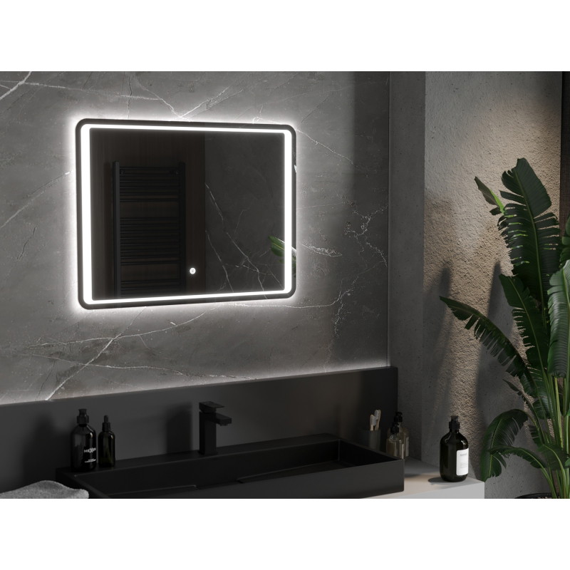 Mexen Zusa apšviestas vonios veidrodis 80 x 60 cm, LED 6000K, priešrūkas - 9808-080-060-611-00
