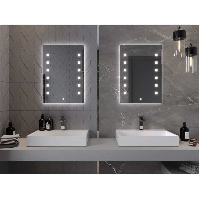 Mexen Ner apšviestas vonios veidrodis 50 x 70 cm, LED 6000K, nuo rasojimo - 9809-050-070-611-00