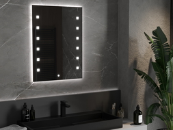 Mexen Ner apšviestas vonios veidrodis 60 x 80 cm, LED 6000K, apsauga nuo garų - 9809-060-080-611-00