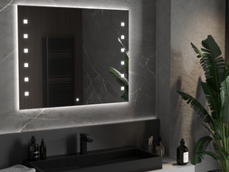 Mexen Ner vonios veidrodis su apšvietimu 100 x 80 cm, LED 6000K, anti-rasojimas - 9809-100-080-611-00