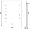 Mexen Ner vonios veidrodis su apšvietimu 50 x 70 cm, LED 6000K, nuo rasos - 9809-050-070-611-00
