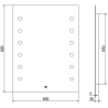 Mexen Ner apšviestas vonios veidrodis 60 x 80 cm, LED 6000K, antifog - 9809-060-080-611-00
