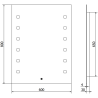 Mexen Ner apšviestas vonios veidrodis 60 x 80 cm, LED 6000K, apsauga nuo garų - 9809-060-080-611-00
