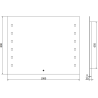 Mexen Ner apšviestas vonios veidrodis 100 x 80 cm, LED 6000K, nuo rūko - 9809-100-080-611-00