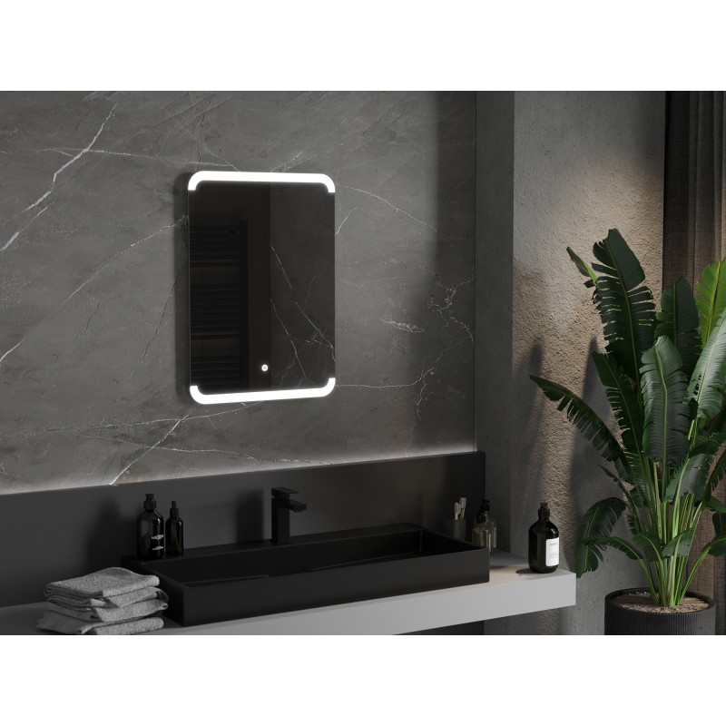 Mexen Nida apšviečiamas vonios veidrodis 50 x 70 cm, LED 6000K, antirūkas - 9806-050-070-611-00