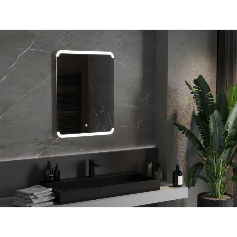 Mexen Nida apšviestas vonios veidrodis 60 x 80 cm, LED 6000K, priešrūkinis - 9806-060-080-611-00