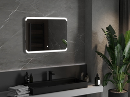 Mexen Nida apšviestas vonios veidrodis 80 x 60 cm, LED 6000K, be rūko - 9806-080-060-611-00