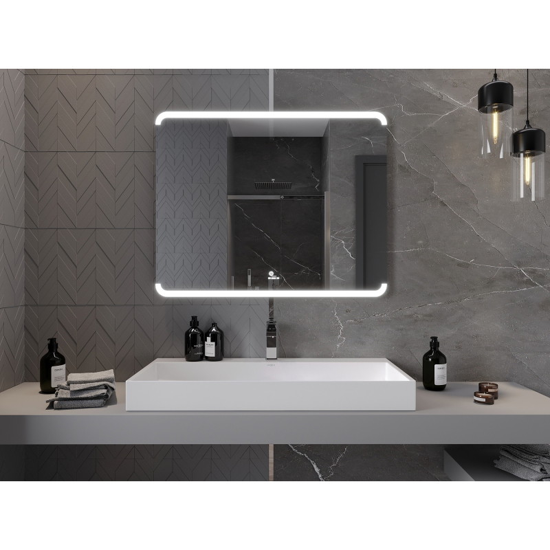 Mexen Nida vonios veidrodis su pašvietimu 100 x 80 cm, LED 6000K, antifog - 9806-100-080-611-00