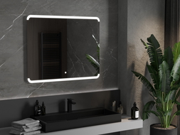 Mexen Nida apšviestas vonios veidrodis 100 x 80 cm, LED 6000K, apsauga nuo garų - 9806-100-080-611-00