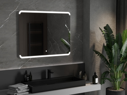 Mexen Nida vonios veidrodis su apšvietimu 100 x 80 cm, LED 6000K, priešrasos - 9806-100-080-611-00
