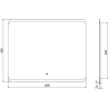 Mexen Nida apšviestas vonios veidrodis 100 x 80 cm, LED 6000K, apsauga nuo garų - 9806-100-080-611-00
