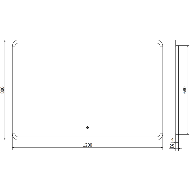 Mexen Nida veidrodinis apšviestas vonios veidrodis 120 x 80 cm, LED 6000K, priešrasinis - 9806-120-080-611-00