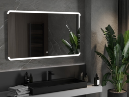 Mexen Nida vonios kambario apšviestas veidrodis 140 x 80 cm, LED 6000K, apsauga nuo rasojimo - 9806-140-080-611-00