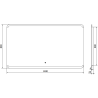 Mexen Nida apšviestas vonios veidrodis 140 x 80 cm, LED 6000K, apsauga nuo garų - 9806-140-080-611-00