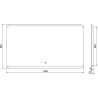 Mexen Nida apšviestas vonios veidrodis 140 x 80 cm, LED 6000K, nuo rasojimo - 9806-140-080-611-00
