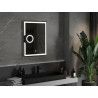 Mexen Onyx apšviestas vonios veidrodis su kosmetiniu veidrodėliu 60 x 80 cm, LED 6000K, nuo rasojimo - 9813-060-080-611-00