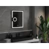 Mexen Onyx veidrodinis vonios veidrodis su kosmetiniu veidrodėliu 60 x 80 cm, LED 6000K, priešrasos - 9813-060-080-611-00